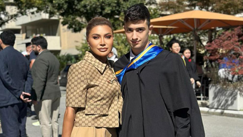 نوال الزغبى تحتفل بفخر بتخرج ابنها جورجي من جامعة سويسرا