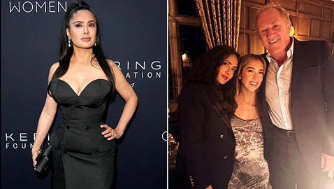 النجمة المكسيكية اللبنانية الأصل سلمى حايك تحتفل بأجواء ملكية مع ابنتها فالنتينا بعيد ميلادها الـ18