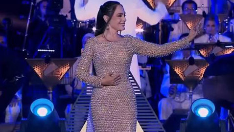 إطلالة أسطورية بعد غياب طويل لـ شريهان من إيلي صعب بافتتاح المتحف المصري الكبير