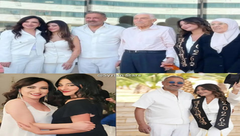 أمل عرفة تحتفل مع طليقها عبدالمنعم عمايري بتخرج ابنتهما سلمى من جامعة الحقوق.. 